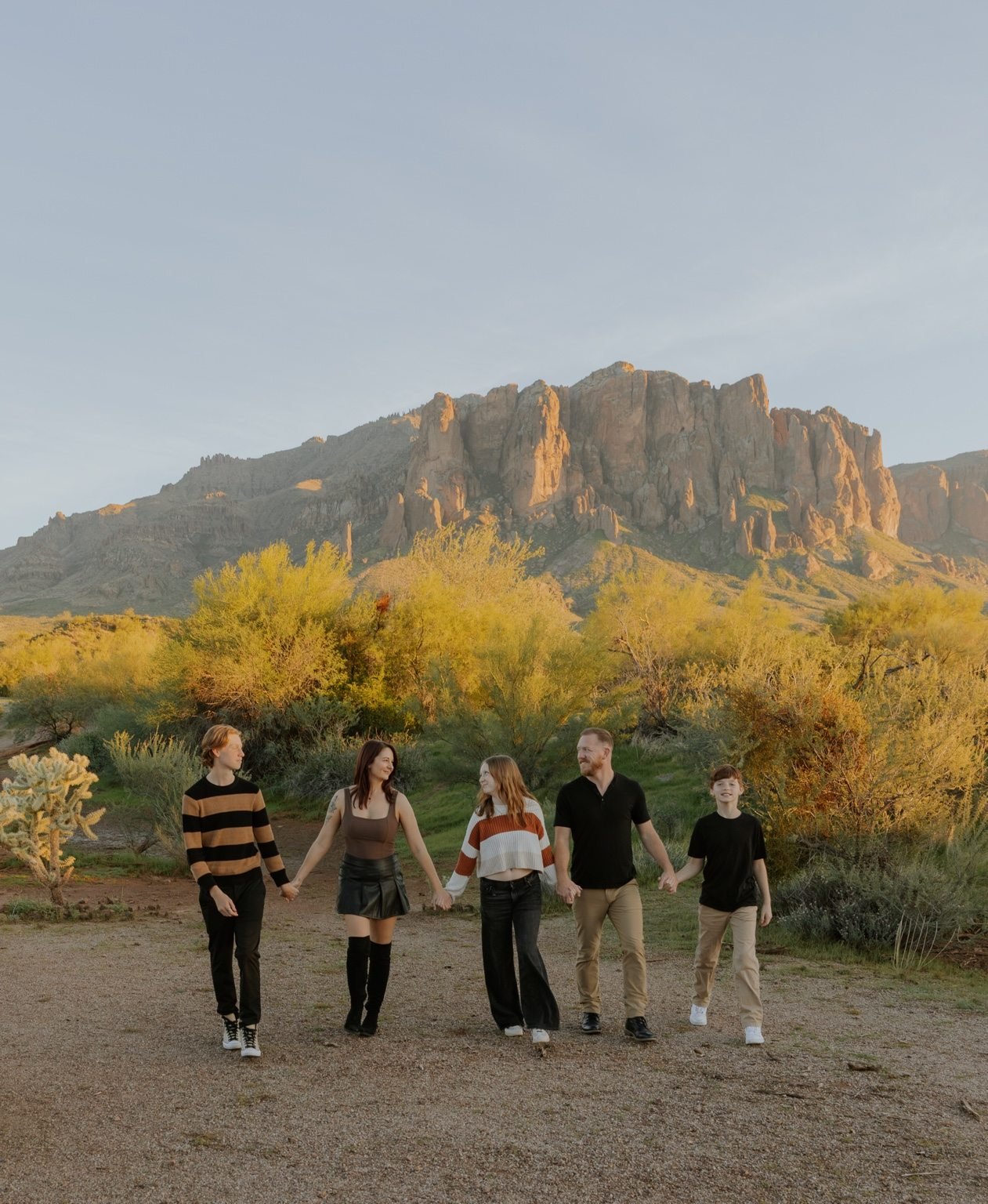 Kevin with family in the Sonoran Desert